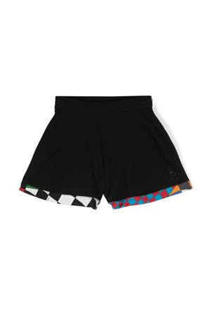 black viscose shorts EMILIO PUCCI KIDS | PV6B49J0371930